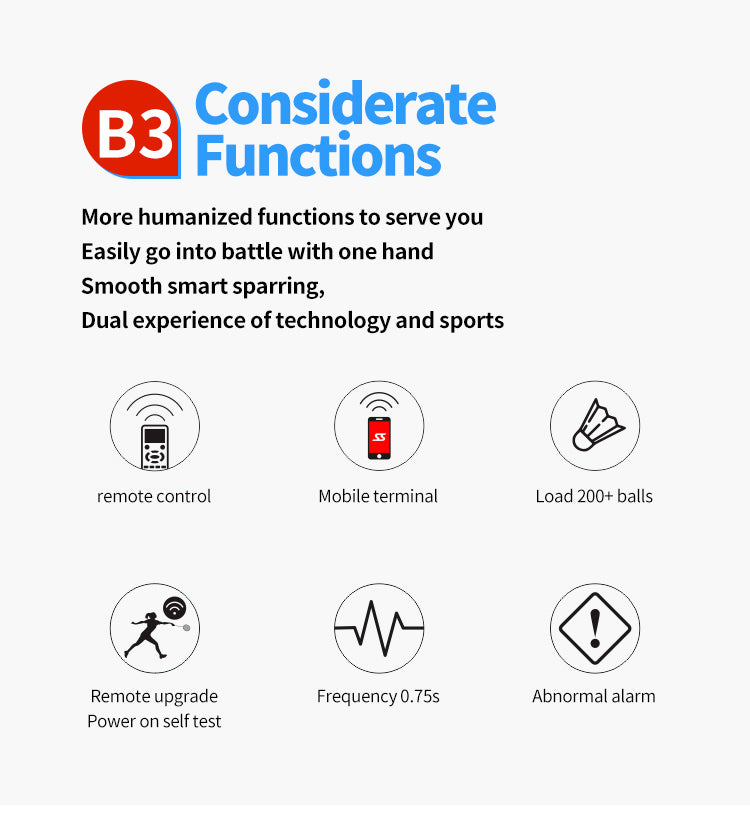 SIBOASI B3 Badminton Machine