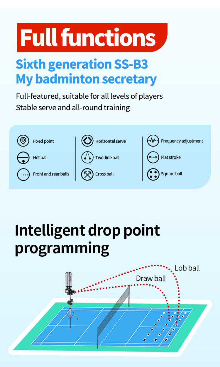 SIBOASI B3 Badminton Machine