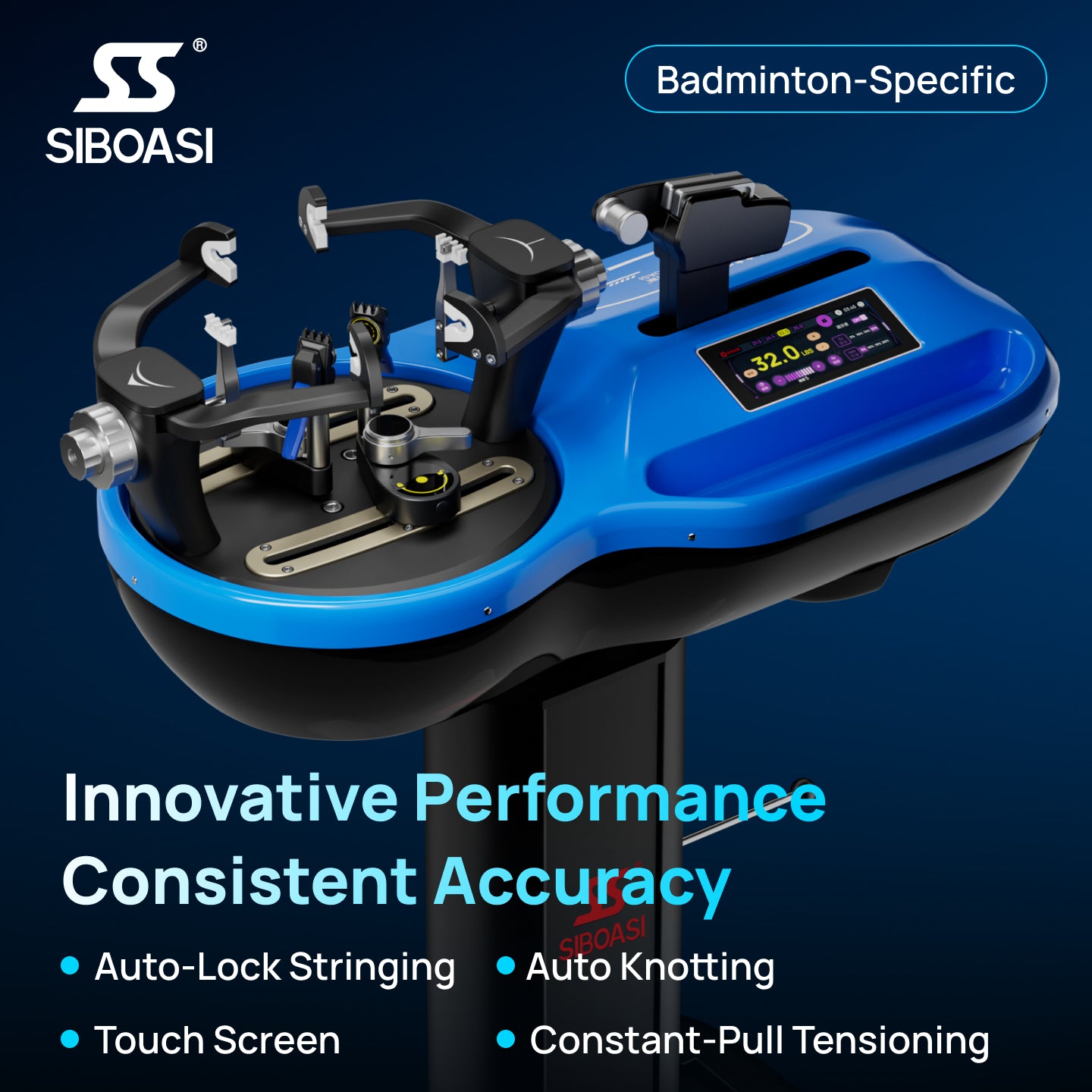 SIBOASI S7 Stringing Machine                                   (Badminton 'ONLY')