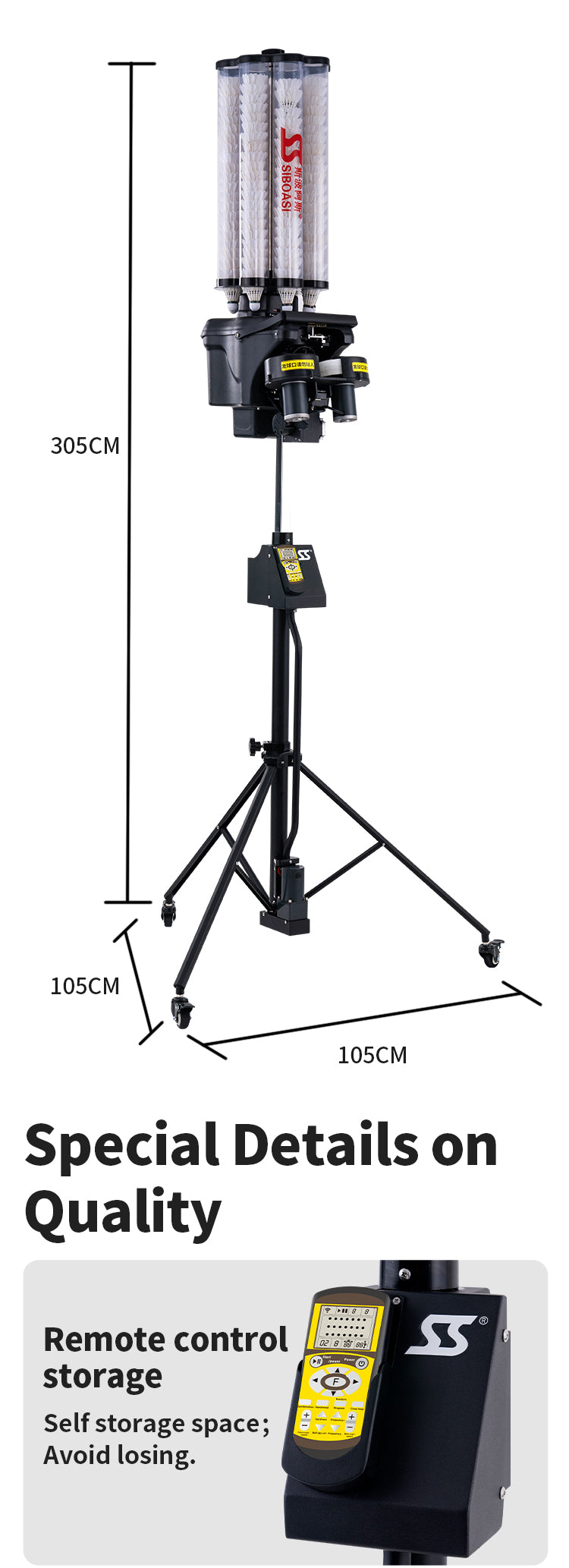 SIBOASI B2300A Badminton Machine