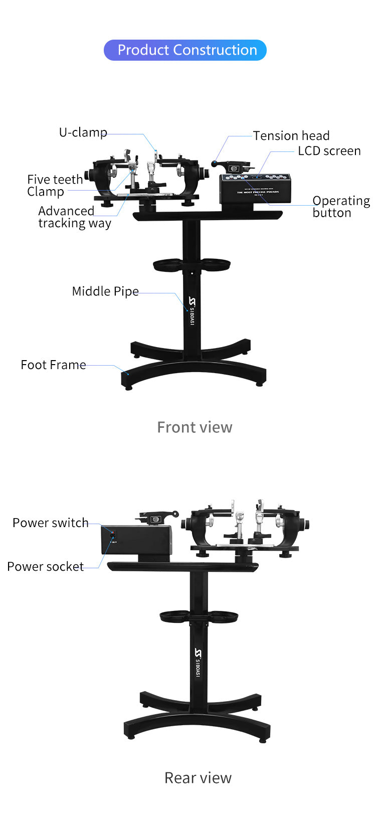 SIBOASI S616 Stringing Machine  (Tennis/Badminton/Squash)