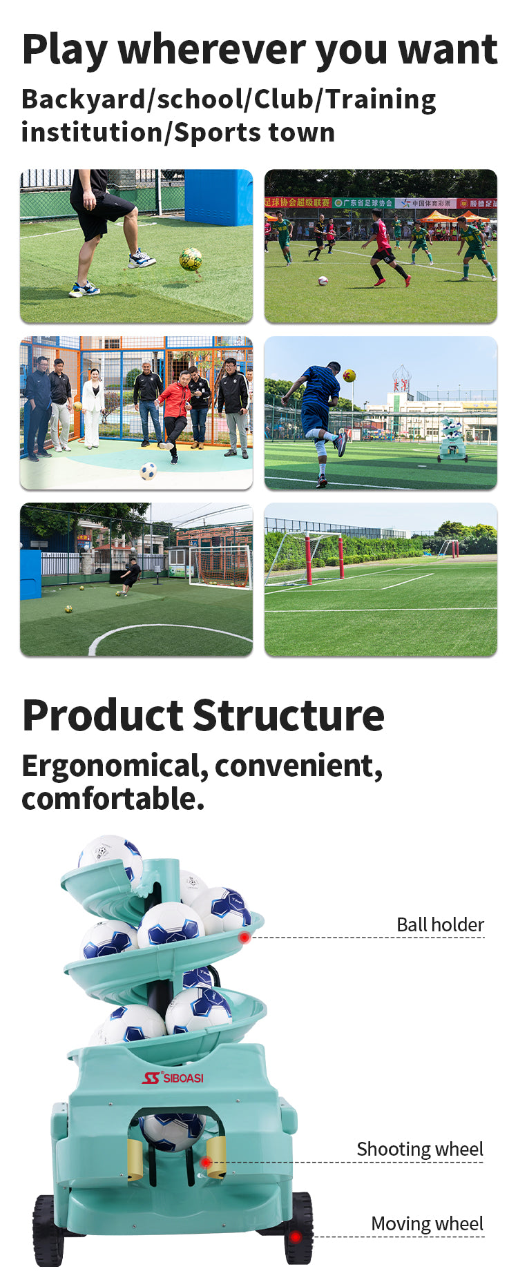 SIBOASI F2101A Soccer Machine
