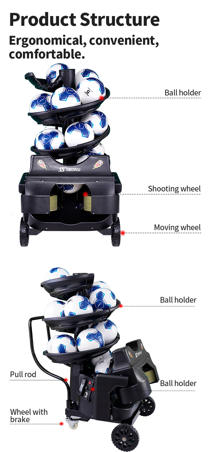 SIBOASI F2101 Soccer Machine