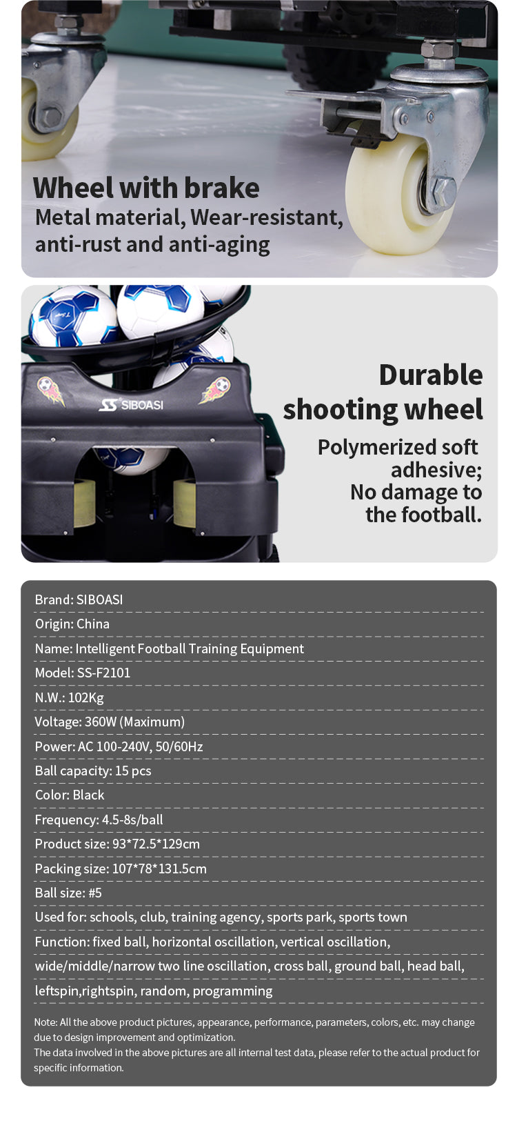 SIBOASI F2101 Soccer Machine