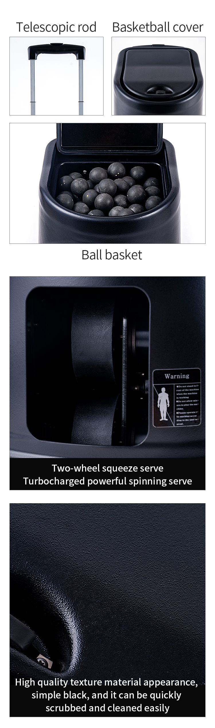SIBOASI S336A Squash Machine                  -  with Built in Ball Heater     -  (Latest Model with APP)