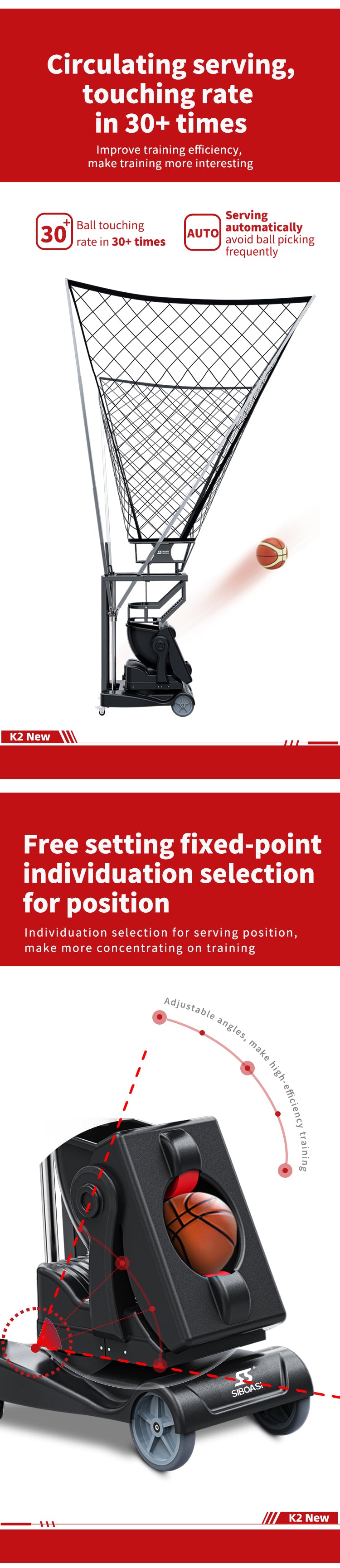 SIBOASI K2 Basketball Machine
