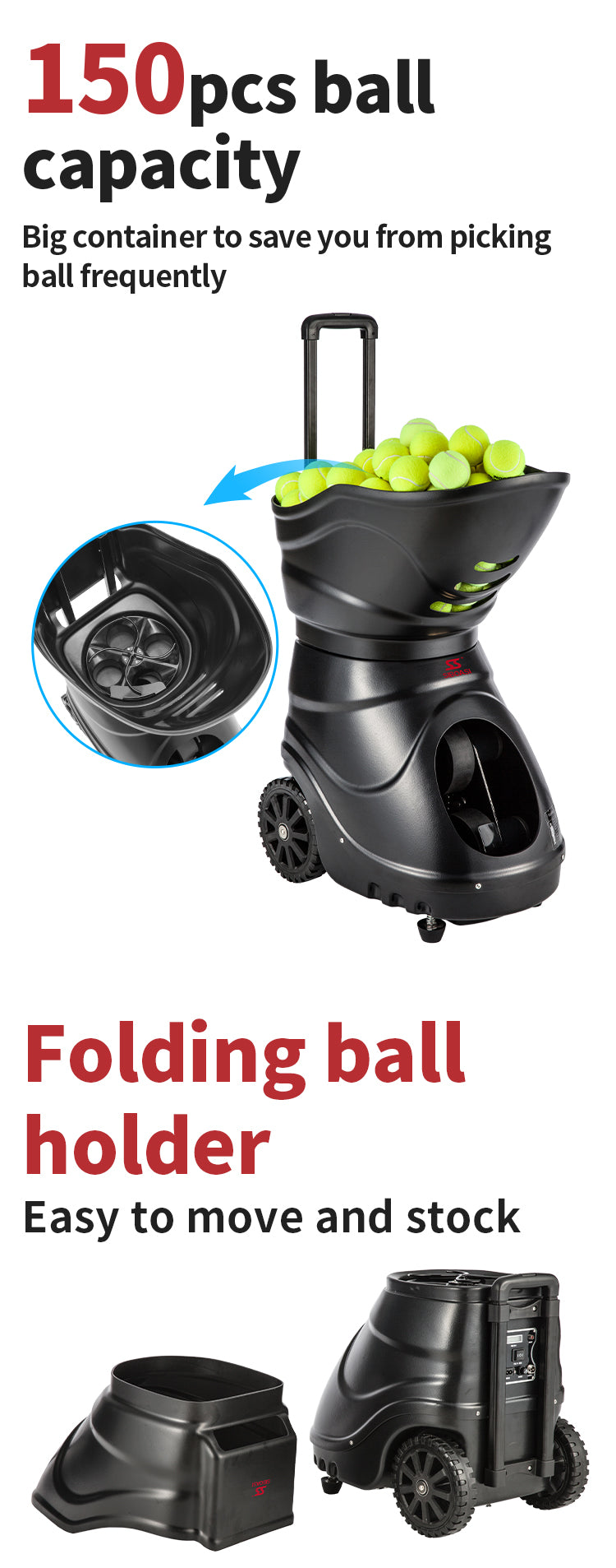SIBOASI S4015A Tennis Ball Machine