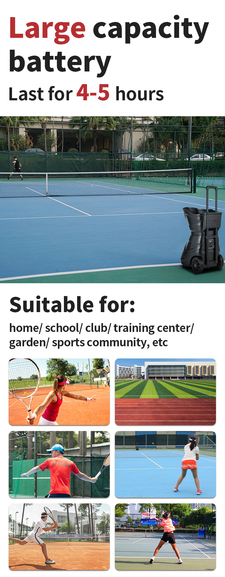 SIBOASI S4015A Tennis Ball Machine