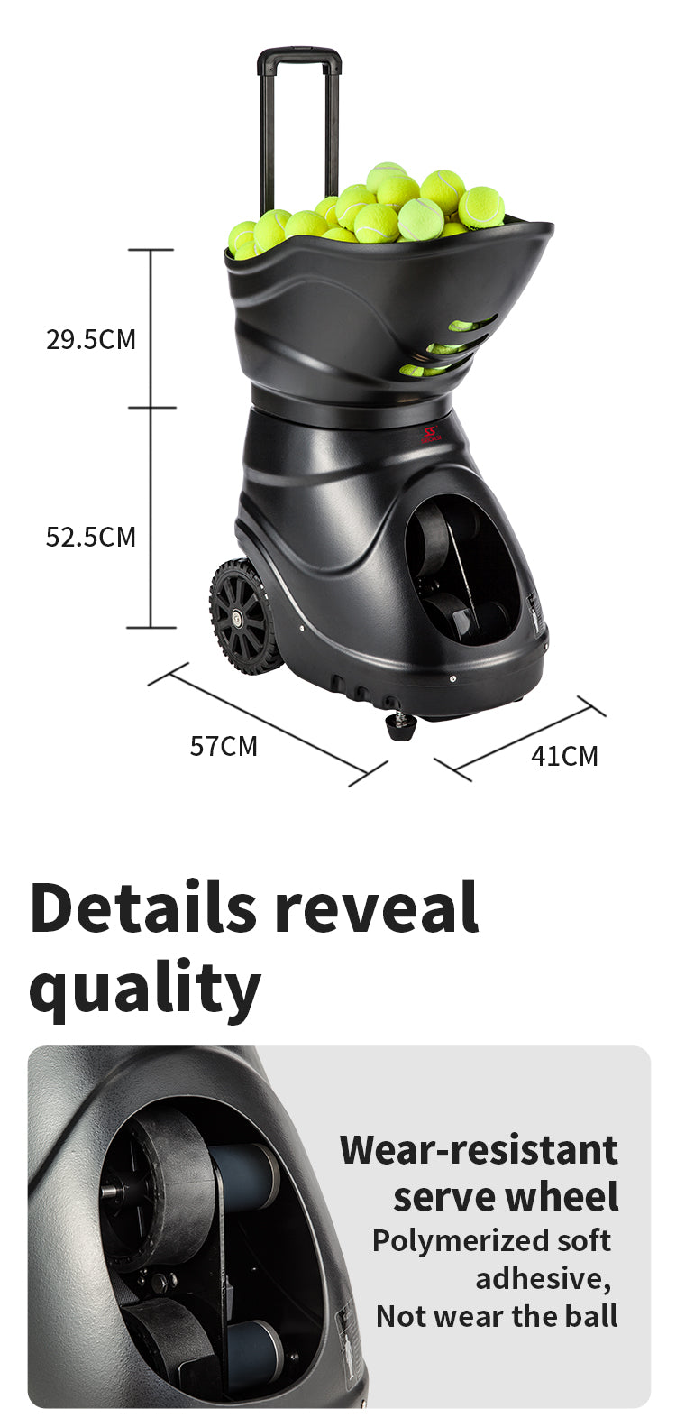 SIBOASI S4015A Tennis Ball Machine
