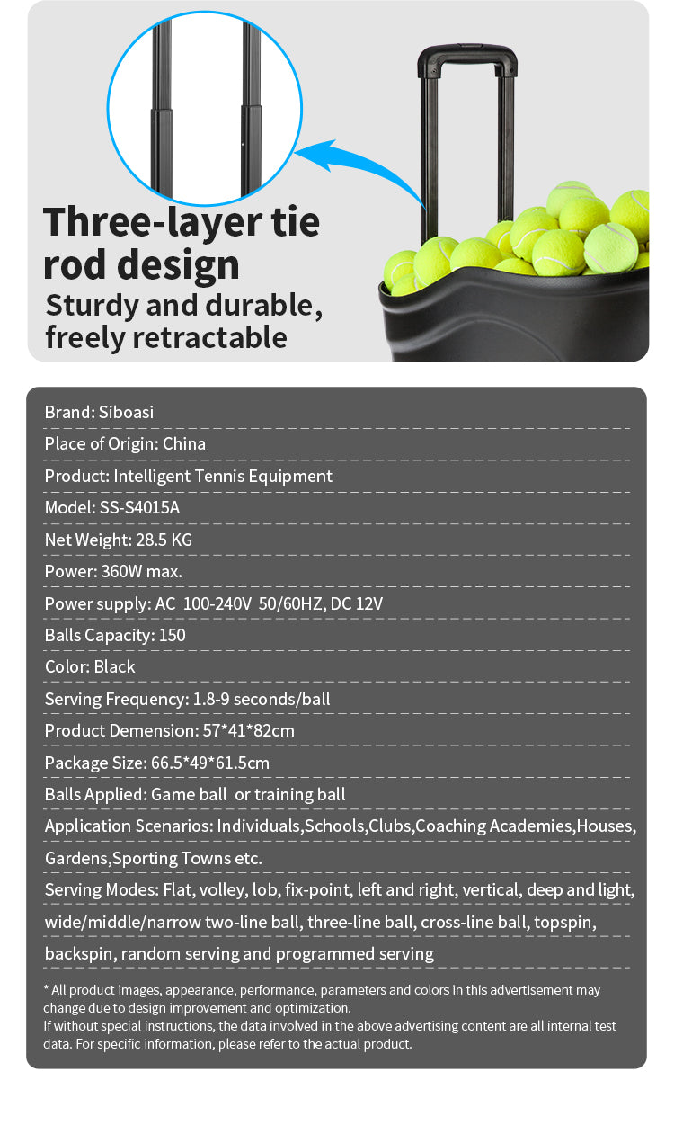 SIBOASI S4015A Tennis Ball Machine