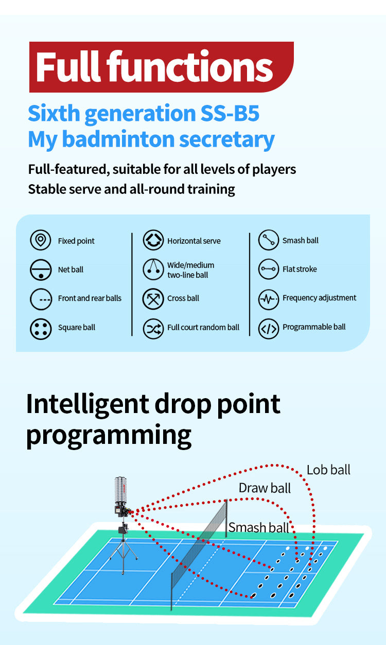 SIBOASI B5 Badminton Machine