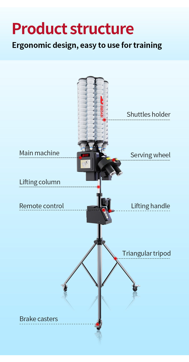 SIBOASI B5 Badminton Machine