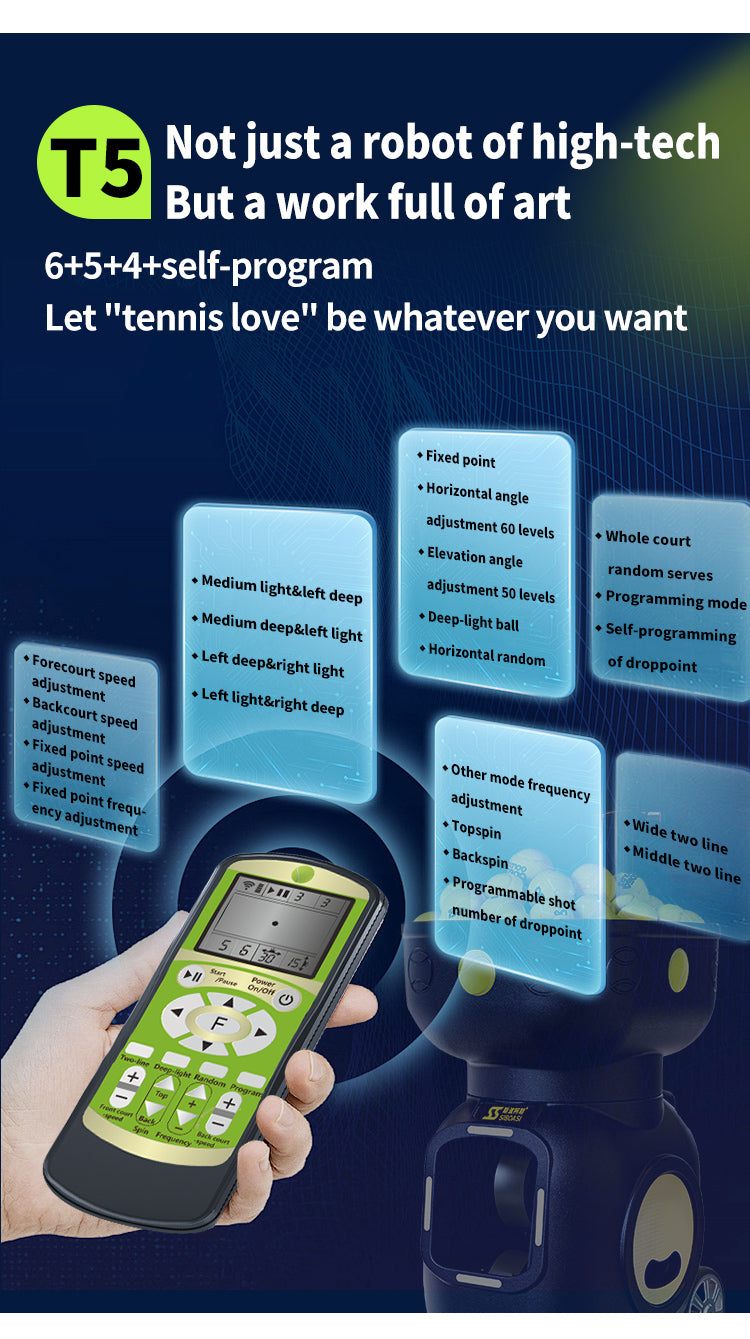 SIBOASI T5 Tennis Ball Machine