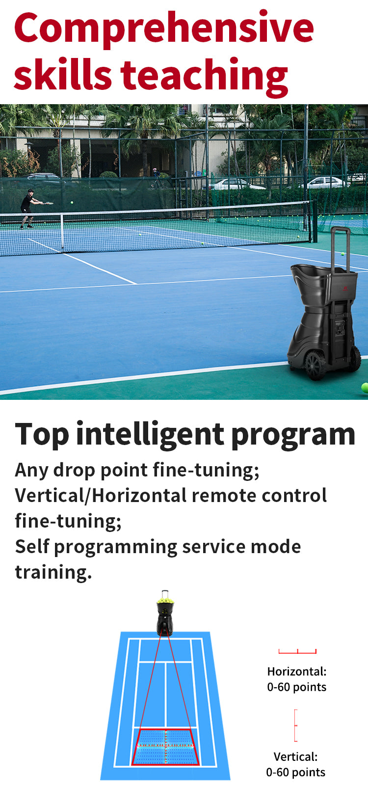 SIBOASI T2300A Tennis Ball Machine